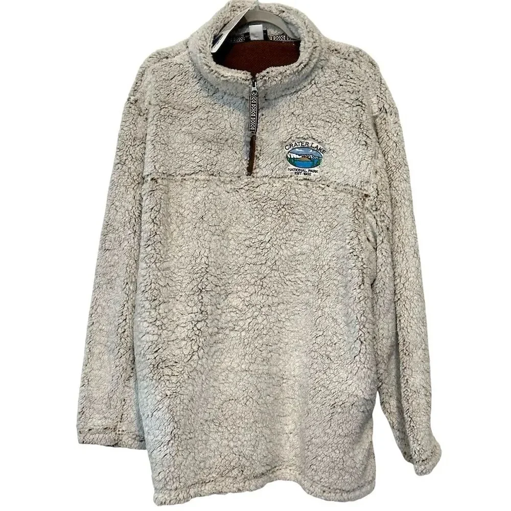 Sherpa‎ Crater Lake Pullover Jacket 2XL Gray Quarter-Zip Unisex Casual